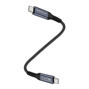 C&acirc;ble USB 4 Gen 3 0,3 m Thunderbolt 4, PD 3.1, 40 Gbit/s, Ultra HD 8K @ 60 Hz, charge 240 W, compatible avec Thunderbolt 4/3, MacBook XPS, Surface Pro, station d'accueil, SSD externe - Neuf