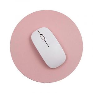 Tapis de souris rond double face imperm&eacute;able &agrave; l'eau PU cuir d'&eacute;criture d'&eacute;criture pour ordinateur de bureau - Neuf