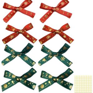 Kal-40 Pi&egrave;ces Noeuds Satin Cadeau Ruban Satin, No&euml;l Rouge Vert Petit Noeud D&eacute;coration Pour Bricolage Carte Artisanale Emballage Cadeau Largeur De 1 Cm - Neuf