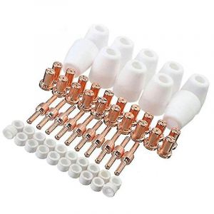 60 pcs/set Céramique + découpe plasma Consommables Buses à pointe allongée Électrode pour Pt31 Lg40-hao - Neuf