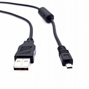 KALANKA-USB chargement et transfert donn&eacute;es photo c&acirc;ble, 1m USB A m&acirc;le vers mini B plat 8 broches, pour Panasonic Lumix DMC-TZ61, TZ40, TZ70, TZ20, TZ22, TZ35 - Neuf