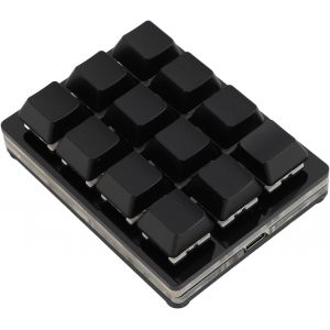 LETNERNY-Clavier De Jeu Mécanique, 12 Touches Rvb, Clavier Macro Programmable, Clavier Mécanique Filaire Usb, Clavier Mécanique Programmable À Une Main Pour Jeux De Bureau (Black) - Neuf