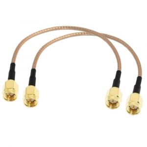 2 Pack SMA Mâle à SMA Mâle Câble d'extension de Connecteur RG316 SMA Câble d'antenne pour WiFi Cavalier de Queue de Cochon - Neuf