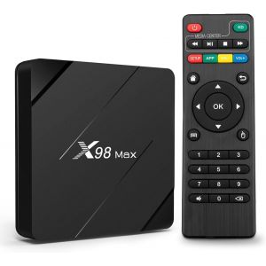 MEVRONISSHOP-Puersit Android TV Box, X98Max Bo&icirc;tier TV 2.4/5.8G WiFi 2GB/ 16GB avec Allwinner H313, Android Box 10.0 Supports 4K HD Con Chipset Quad-Core - Neuf