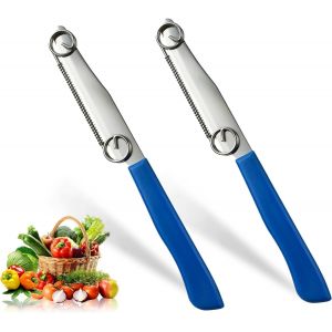 Jexnovashop-Lot De 2 Couteaux &Agrave; Coupe Rapide, Couteau &Agrave; Coupe Rapide, Coupe-Fruits, Couteau Avec Entretoise, &Eacute;plucheur De L&eacute;gumes Multifonction 3 En 1 Pour Tomates, Citrons - Neuf