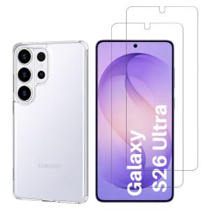 Coque pour Samsung Galaxy S26 ULTRA et 2 Verres Tremp&eacute; Film Protection Ecran Phonillico&reg; - Neuf
