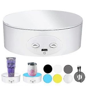 Support D'affichage Rotatif Cup Turner Pour Gobelets,Plateau Tournant Automatique En Sourdine À 360 Degrés Pour Photog - Neuf