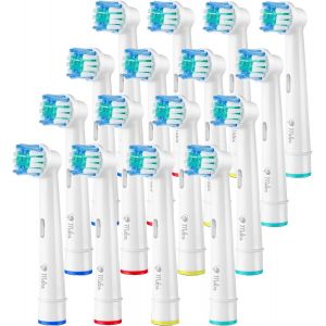 Brossette Compatible Avec Braun Oral B - Brossettes De Rechange &Eacute;lectriques T&ecirc;tes De Rechange Pour Brosse &Agrave; Dents &Eacute;lectrique Compatible Avec Oral B, T&ecirc;tes De Brosse &Agrave; Dents(16 Blanc)[Z387] - Neuf