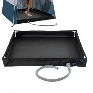 Receveur De Douche De Camping Pliable Avec Drain, Base De Douche Portable Pour Tente, Caravane, Jardin Et Terrasse &iquest; Tapis De Douche D'exterieur Pliable. - Neuf
