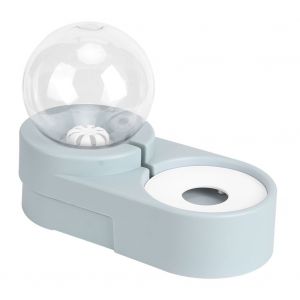 Hjlian Abreuvoir Automatique Pour Animaux De Compagnie Avec Double Bol Antiderapant Pour Chien Et Chat (Bleu) - Neuf