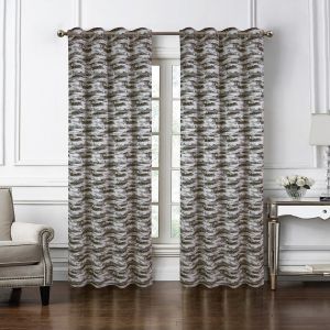 Paire De Rideaux Obscurcissant Avec Z&eacute;brures - Neuf