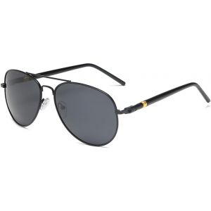Lunettes De Soleil Polarisées Pour Homme Et Femme - Protection Uv400 - Lunettes De Soleil Polarisées Noires - Unisexe - Style Vintage Classique - Pour Cyclisme, Conduite, Pêche, Noir - Neuf