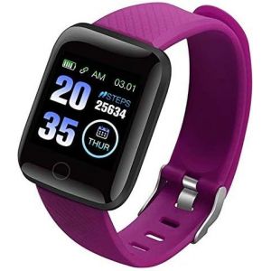 Montre Intelligente Sans Fil Bracelet Intelligent Montre De Fitness Test De Pression Artérielle Fréquence Cardiaque Surveillance Bluetooth Hommes Et Femmes Montre Intelligente Violet - Neuf