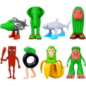 SANSH-8 Pièces Figurines Brainrot Italiennes, 3D Tung Tung Tung Sahur Figure Toy, Tralalero Tralala pour Collectionner et Décorer, Ensemble de Italian Brainrot Figurine - Neuf