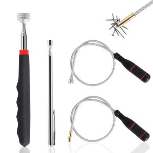 KALANKA-4 Pi&egrave;ces Aimant Telescopique, 60CM Magn&eacute;tiques T&eacute;lescopiques, Outil de Ramassage Magn&eacute;tique Flexible Tige Aimant Mecanique pour R&eacute;cup&eacute;rer Petites Pi&egrave;ces,Cl&eacute;s,Pi&egrave;ces Automobiles(1.5 LB 3 LB 5 - Neuf