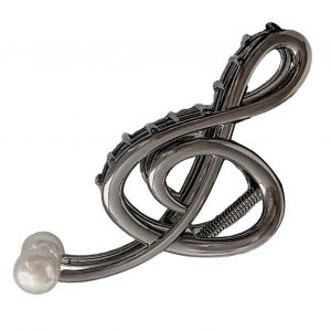 Pince À Cheveux En Forme De Note Musicale, Fausse Perle, Pince À Cheveux, Pommeau Arrière, Douche, Accessoire Décoratif Pour Cheveux-Noir - Neuf