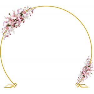 MEVRONISSHOP-2.4m Or Rond Support de Fond Ballon Rond Arc Cadre Grand Arc de Mariage en métal pour Anniversaire fête d'anniversaire Valentine décoration de Mariage - Neuf