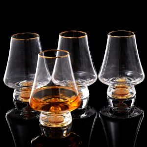 Verres &Agrave; Whisky En Cristal Avec Flocons D&iquest;Or 24 Carats - Neuf
