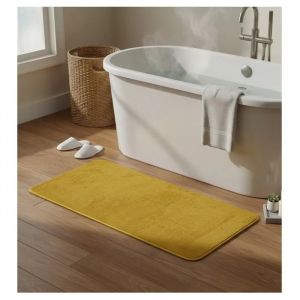 Tapis de bain 50 x 120 cm Vitamine Unie miel - Neuf
