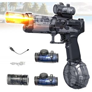 Pistolet A Eau Electrique,Pistolet À Eau Puissant,Pistolet À Eau Automatique,Pistolet À Eau Motorisé À Longue Portée Avec Effets Lumineux,Pour Les Jeux De Tir Au Pistolet A Eau - Neuf