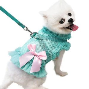 Harnais R&eacute;glable Pour Petits Animaux - Gilet &Eacute;l&eacute;gant Avec Laisse Pour Chiots Et Chats, Id&eacute;al Pour Les Promenades Et Les Occasions Sp&eacute;ciales - Neuf