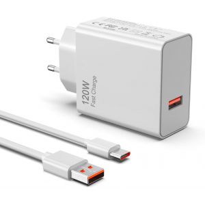 120W Chargeur Rapide Usb Compatible Avec Xiaomi 14 14T 13 13T 12 12T 12S Pro Lite Redmi Note K60 K50 12 11 Pro Plus Black Shark 3 4 5 Poco X5 F4 X4 Gt Mi Turbo 6A Type C Cable - Neuf
