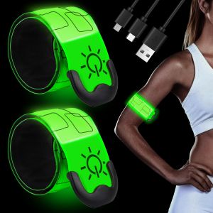 Acdsgd-Bracelet Led Rechargeable - Bande Lumineuse Led - Bandes R&eacute;fl&eacute;chissantes - Lumi&egrave;re De S&eacute;curit&eacute; Pour Enfants - Pour Le Jogging, La Course, La Randonn&eacute;e, La Course &Agrave; Pied, Les Sports De Plein Air - Neuf