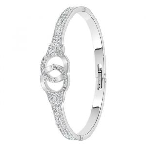 Socharm Bracelet Menottes Orné De Cristaux Scintillants Diamètre 60 Mm Environ - Neuf