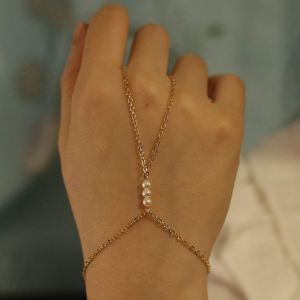 Eryi-Bracelet En Perles Avec Bague En Argent - Bracelet Bohème Esclave - Bijou Pour Femmes Et Filles - Neuf