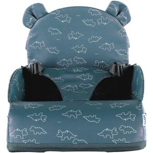 Rehausseur Bleu B&eacute;b&eacute; De 9 Mois &Agrave; 3 Ans Chaise Enfant Avec Dossier Et Coussin- L&eacute;ger, Pliable Et Nomade - Harnais, S&eacute;curit&eacute; - Imperm&eacute;able, D&eacute;houssable Et Lavable - Max 13 Kg - Id&eacute;al Voyage - Neuf