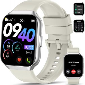 Kal-Montre Connectée Homme Femme Avec Appel Bluetooth,1.96"" Smartwatch Avec 112 Modes Sportifs, Etanche Ip68 Montre Connectée Sport Avec Podometre/Cardiofrequencemetre/Moniteur De Sommeil Pour Androi - Neuf