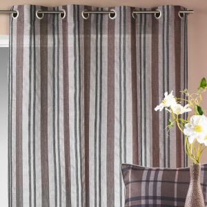 Voilage En &Eacute;tamine Ray&eacute;e Verticale - Neuf