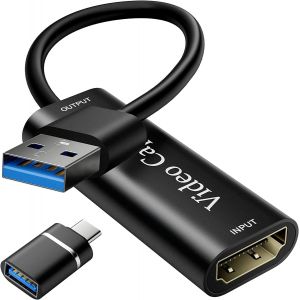 Carte de Capture Vidéo 4K HDMI vers USB,1080P Full HD Carte d'acquisition Camlink,Windows Linux Mac OS,Caméra,DV,Flux Multimédia,Jeu,Diffusion en Direct(Noire).[W2] - Neuf