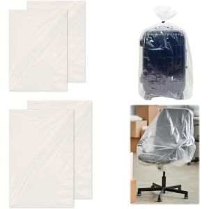 lbgwp60-Lot De 4 Grands Sacs De Rangement En Plastique Transparent Pour Val s, Sacs De Rangement En Plastique Transparent Pour Bagages, Meubles, Couettes, Jouets En Peluche, Cha s De Bureau (2 Pièces - Neuf