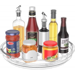 Eryi-Plateau Tournant Frigo, 23.5cm Plateau Tournant Epices, 360° Plateau Tournant Placard Cuisine, Plateau Tournant Cuisine Rotative Pour Epices, Bouteille, Cosmétique, Fruit - Neuf