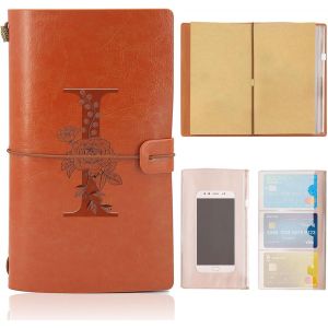 Cuir Vintage Journal Intime,Carnet De Voyage A5,Idee Cadeau de Noël Graduation Anniversaire Fête des Mères pour Femme,Maman,Fille,Soeur,Fils,Meilleure Amie,Maitresse D'École,Collègue(I) - Neuf