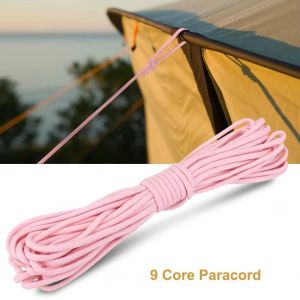 Longe Lumineuse En Cordon De Paracorde 9 Noyaux Survie En Plein Air Glow In The Dark Corde De Parachute Rose - Neuf