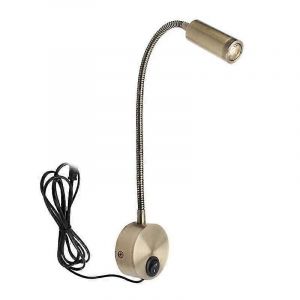 Lampe de lecture murale Lampe murale Tuyau Lampe de chevet Interrupteur de commande Applique murale de style minimaliste (Gol - Neuf