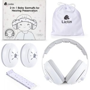 Mdy-Casque Anti Bruit Bebe 2 En 1, Confortable Casque Bébé Anti Bruit, Casque Anti Bruit Enfant Pour Moins De 48 Mois, Réglable Pour Le Sommeil Et Les Activités, Protection Auditive Pour Bébés - Neuf