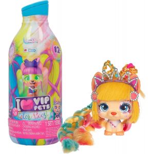 DDA-Color Boost Série 3 | Mini-poupée chien surprise à collectionner avec Cheveux Ultra Long 30 cm à coiffer et colorer et 9 Accessoires - Jouet et cadeau pour fille et garçon +3 Ans - Neuf