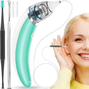 Aspirateur D'oreille Aspiration De Cérumen,Aspirateur De Cérumen Électrique,Nettoyeur D'élimination De Suceur De Cérumen Avec Puissance D'aspiration À 5 Niveaux,Kit De Nettoyage D'oreille Rechargea - Neuf