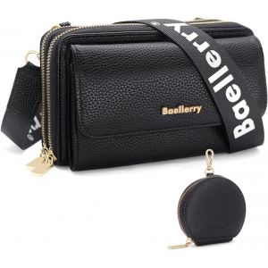 RFCBC-Sac Bandoulière Femme, Petit Sac a Main Bandoulière Femme en Cuir PU Sacs pour Téléphone Portable avec Réglables Bandoulière 8 Emplacements de Carte Sacs Bandoulière Besace Sacoche - Neuf