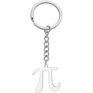 Kal-Porte-Clés Délicat De Symbole Pi Pendentif Avec Symbole Mathématique Pi Bijoux En Acier Inoxydable En Matière De Mathématiques Physique Science Et Technologie Pour Femmes Et Hommes - Neuf