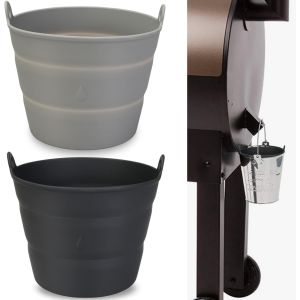 2 Pi&egrave;ces Silicone Doublure de Seau de Barbecue Seau Pliant en Silicone Rev&ecirc;tement de Seau &agrave; Graisse Barbecue Ext&eacute;rieur Po&ecirc;le Gel De Silice Accessoires s pour Gril &agrave; Granul&eacute;s - Neuf