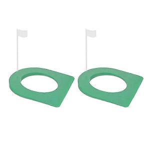 2 Pcs Golf Putting Cup Et Flag Golf Putting Hole Practice Aides Avec Drapeau Pour Golf Putting Tapis D'entra&icirc;nement - Neuf