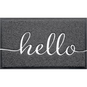 Tapis De Bienvenue Noir Antid&eacute;rapant 30 X 17,5 Cm Pour Une Utilisation Int&eacute;rieure Et Ext&eacute;rieure - Neuf