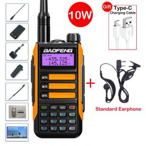2025 Baofeng UV-16 Max IP68 étanche talkie-walkie double bande haute puissance CB Radio Vhf Uhf CB Ham Radio longue portée Radio bidirectionnelle - Type Orange-Package 2 - Neuf