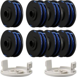 Bobine de Fil pour Ryobi RAC123 5132002670 débroussailleuse,1,6 mm x 8,3 m Bobine de Fil de Rechange pour RLT4027 RLT4125,RLT5027,RLT6030,RLT5127,RLT6130 (8 bobines + 2 Couvercle) - Neuf