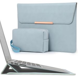 15-16 Pouces Housse Ordinateur Portable Avec Stand Pour Macbook Pro 16 M4/M3/M2/M1 Pro/Max 2025-2019, Macbook Pro 15 2025-2012, Samsung Galaxy Book Flex/Pro 15, Xps 15, Bleu Pâle(S[POU6266344] - Neuf