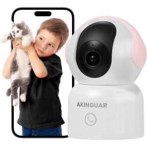 2k Hd Indoor Wi-Fi Surveillance Camera Pt Surveillance Camera With Infrared Night Vision, Auto Tracking, Two-Way Audio, For Baby/Pets 2.4/5ghz - Neuf